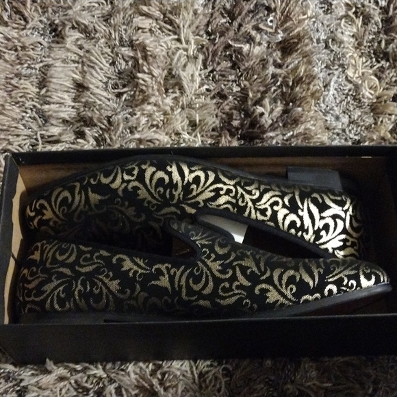 Other - Jitia men's black and gold  slip on dress shoes. Size 12'